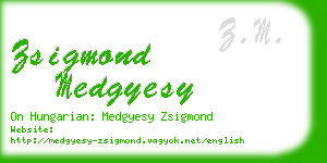 zsigmond medgyesy business card